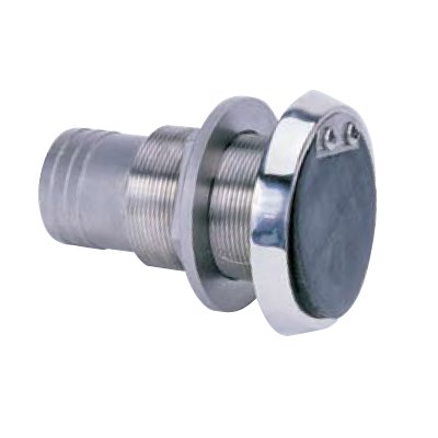 Marine Hardware, Generator Exhaust Port, w/ Flap, 316 Stainless Steel