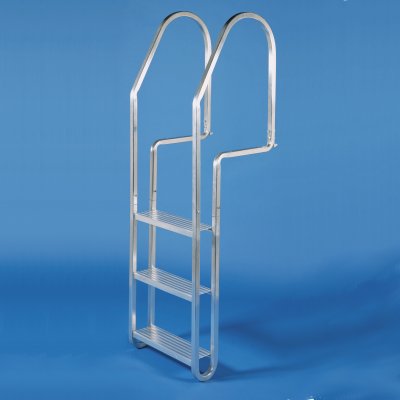 Dock Ladder, Quick Release, Welded, Aluminum, 3, 4, 5 Step