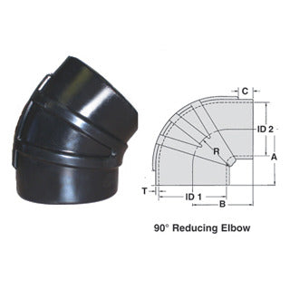 Shields 245 Series, 45 Deg. EPDM Rubber Elbow