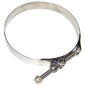 Trident 720L Series T-Bolt Clamps w/ 2-1/2" Thread (Long Bolt), Stainless Steel Hose Retention