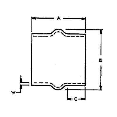 Trident, Straight Exhaust Bellows, Black Rubber, Single Hump