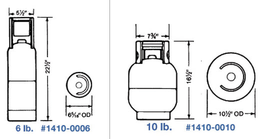 Trident, Vertical Aluminum Propane Tanks - LPG Cylinders