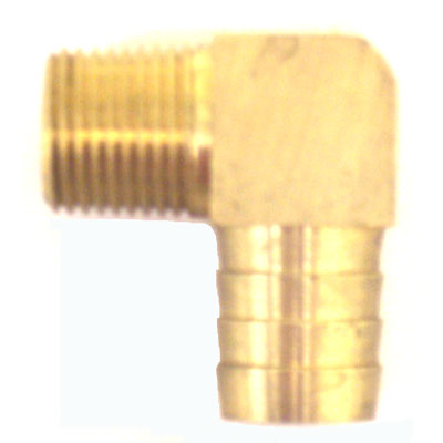 Hose Barb, Male NPT x Hose Barb, 90 Deg. Elbow