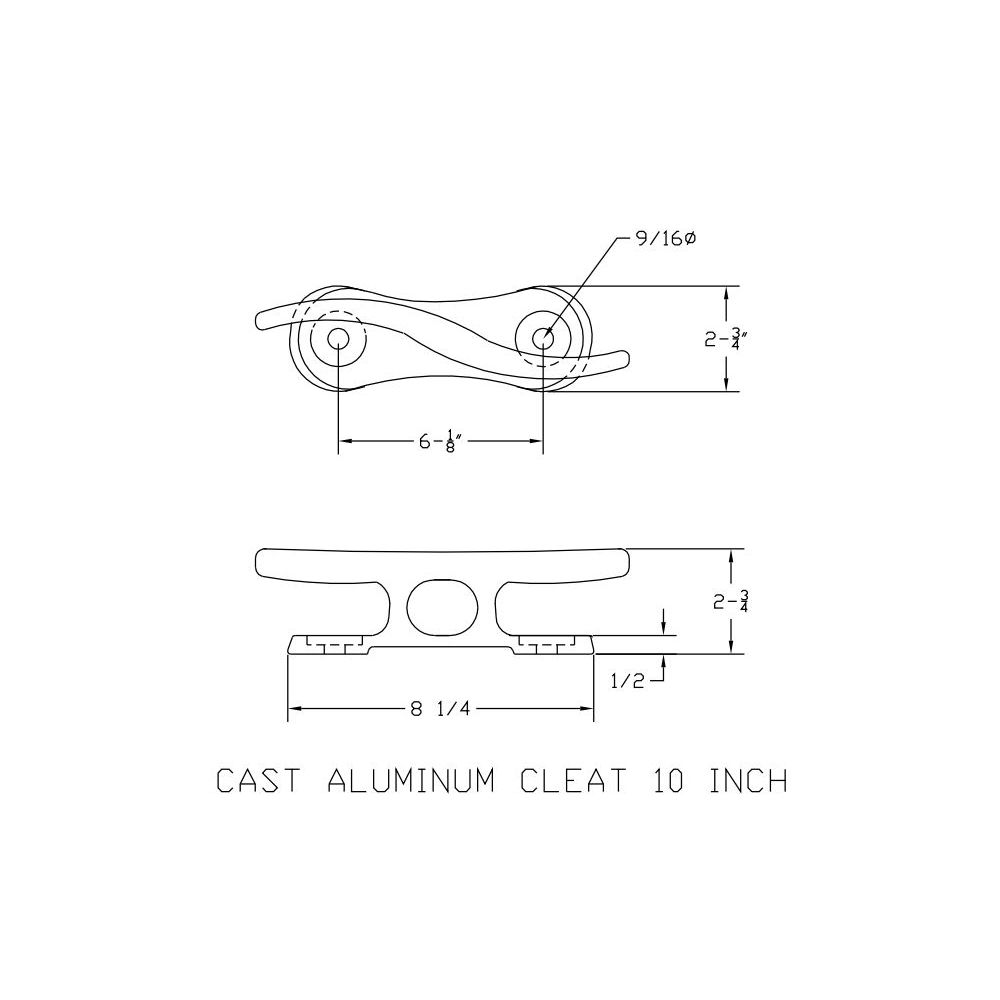 International Dock Products, Cleats, S Shape, Almag 35
