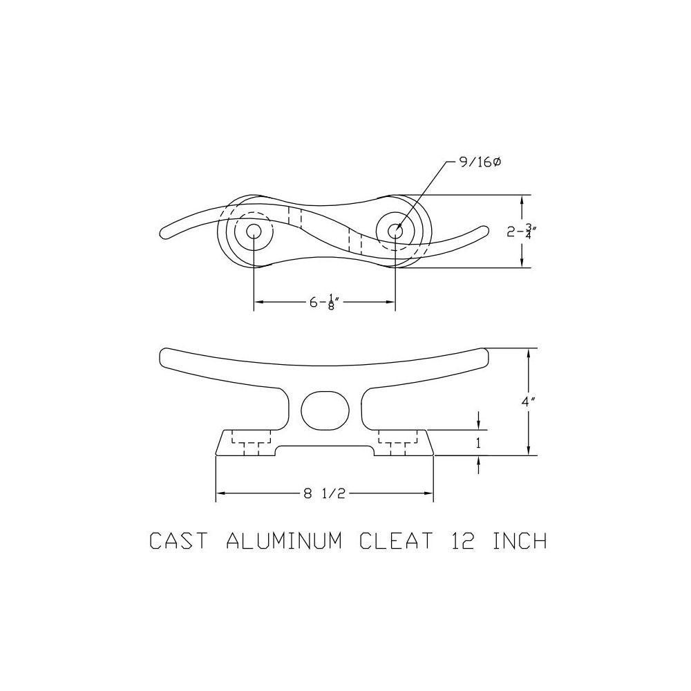 International Dock Products, Cleats, S Shape, Almag 35