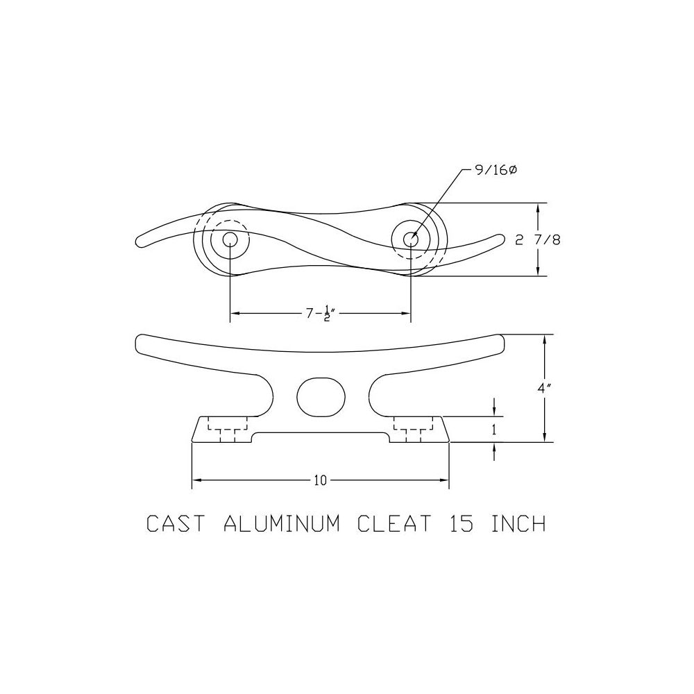 International Dock Products, Cleats, S Shape, Almag 35
