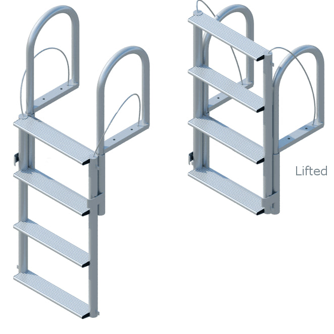 Lifting Floating Dock Type Dock Ladders 3 to 7 Steps, by International Dock Products