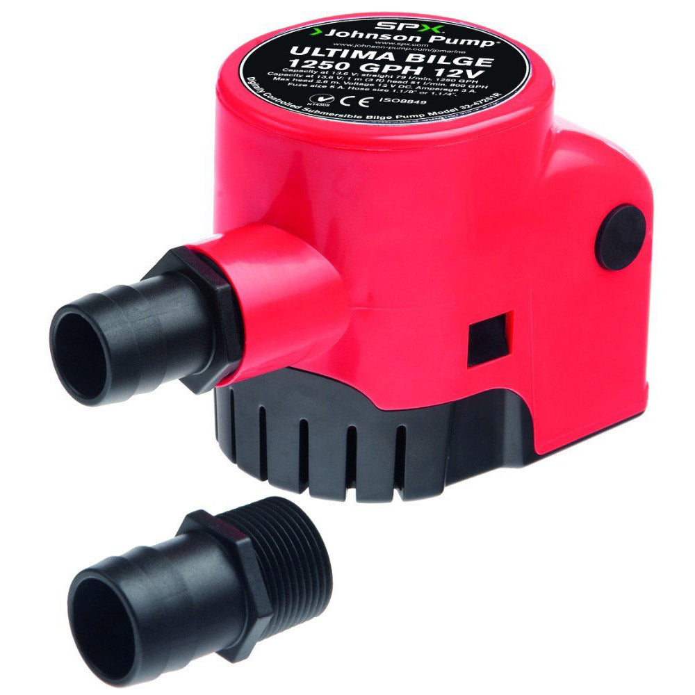 Johnson Pump's Ultima Bilge Automatic Submersible Bilge Pumps, 600 to 1,250 GPH, 12 volt