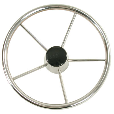 Destroyer Power Boat Steering Wheel, Black Center Cap