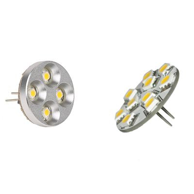 LED Replacement Bulbs, Back Pin Base, 4 - 10 Diode, 10-30 volt DC