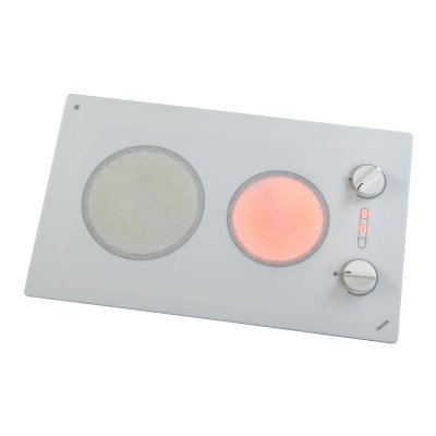 Two Burner, 6-1/2" & 8", Marine Stove, Alpine, White w/ Analog Control, Electric