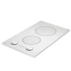 Two Burner, 6-1/2", Marine Stove, Alpine, White w/ Analog Control, Electric