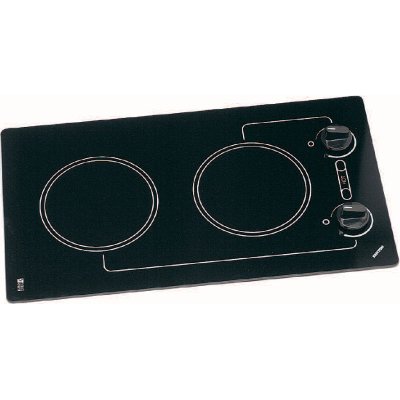 Two Burner Electric Marine Stove, Caribbean, Black w/ Analog Control