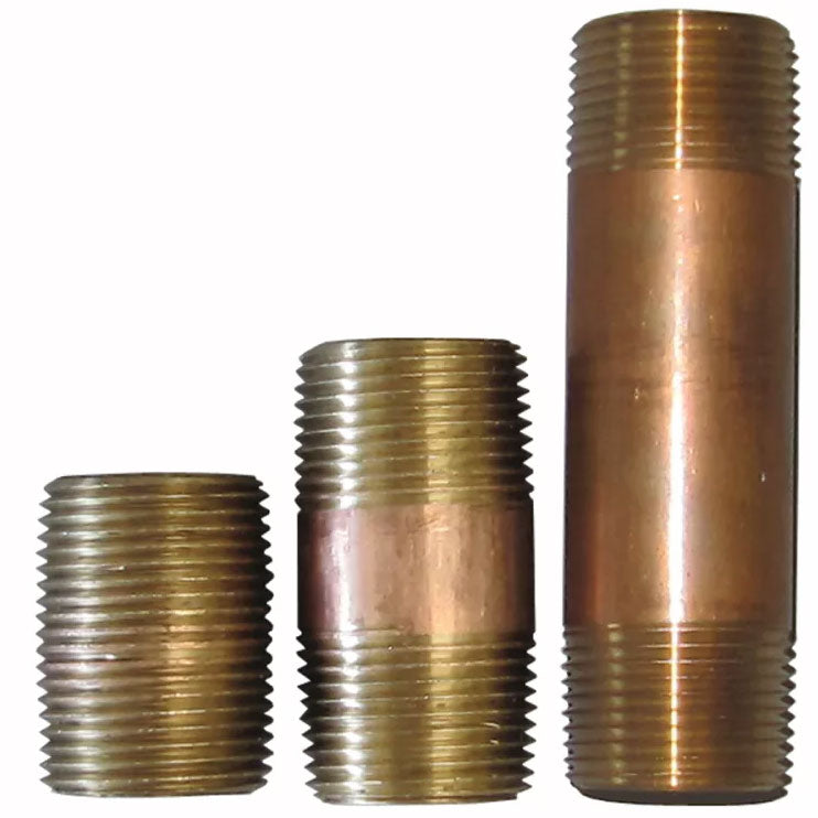 Red Brass Pipe Nipples