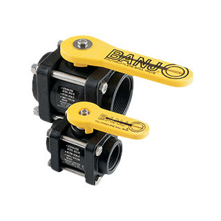 Banjo Polypropylene Ball Valves, Standard, Full, and 3-Way
