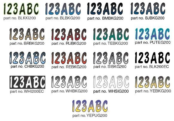 Hardline, Registration Numbers, Series 200