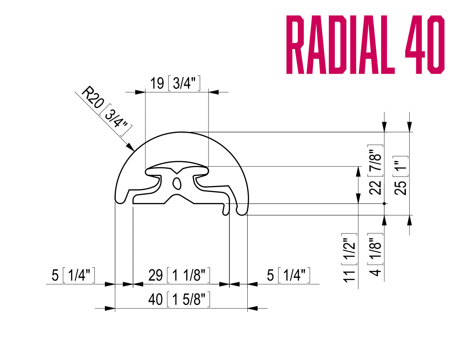 Radial Rub Rail Kits with Rub Rail and Caps