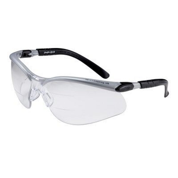 BX, Dual Reader Protective Eyewear, Anti-Fog Lens, Silver 3M