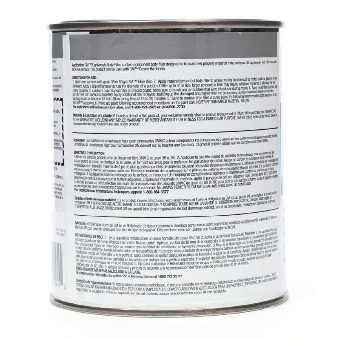 Lightweight Body Filler, Quart 3M, 05800,