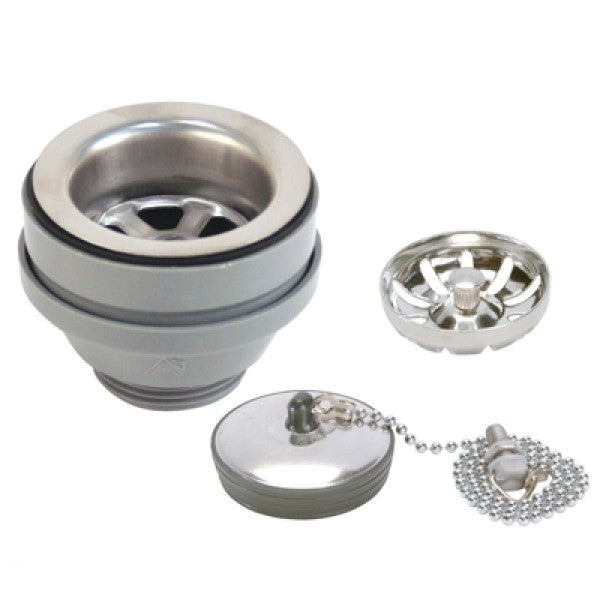 Straight Drain with Strainer, 2", Ambassador Marine