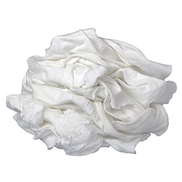 Buffalo Industries, Recycled White Cloth Rags, Flannel, 25 lbs