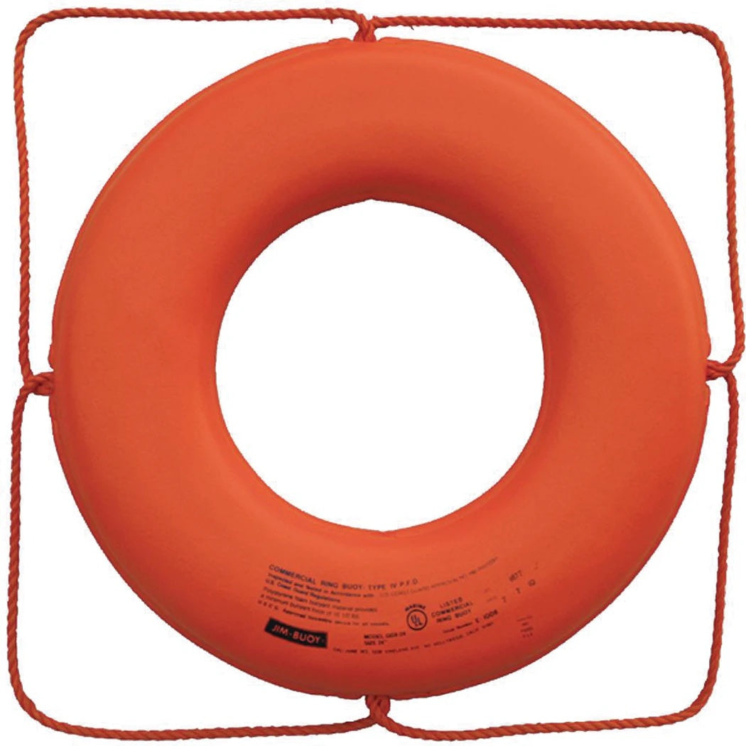 Jim Buoy G Series Life Ring with Tape Orange 30"