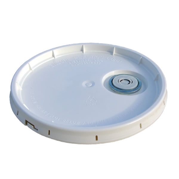 Industrial Plastic Lid, 5 Gallon, Round, White