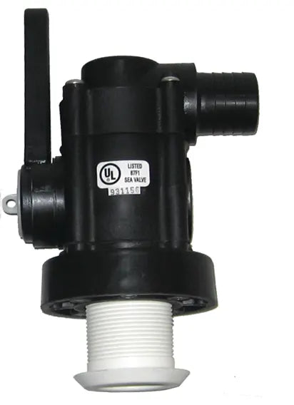 Marelon Full-Flow Seacock - Mushroom Thru-Hull x Ball Valve, 3/4"