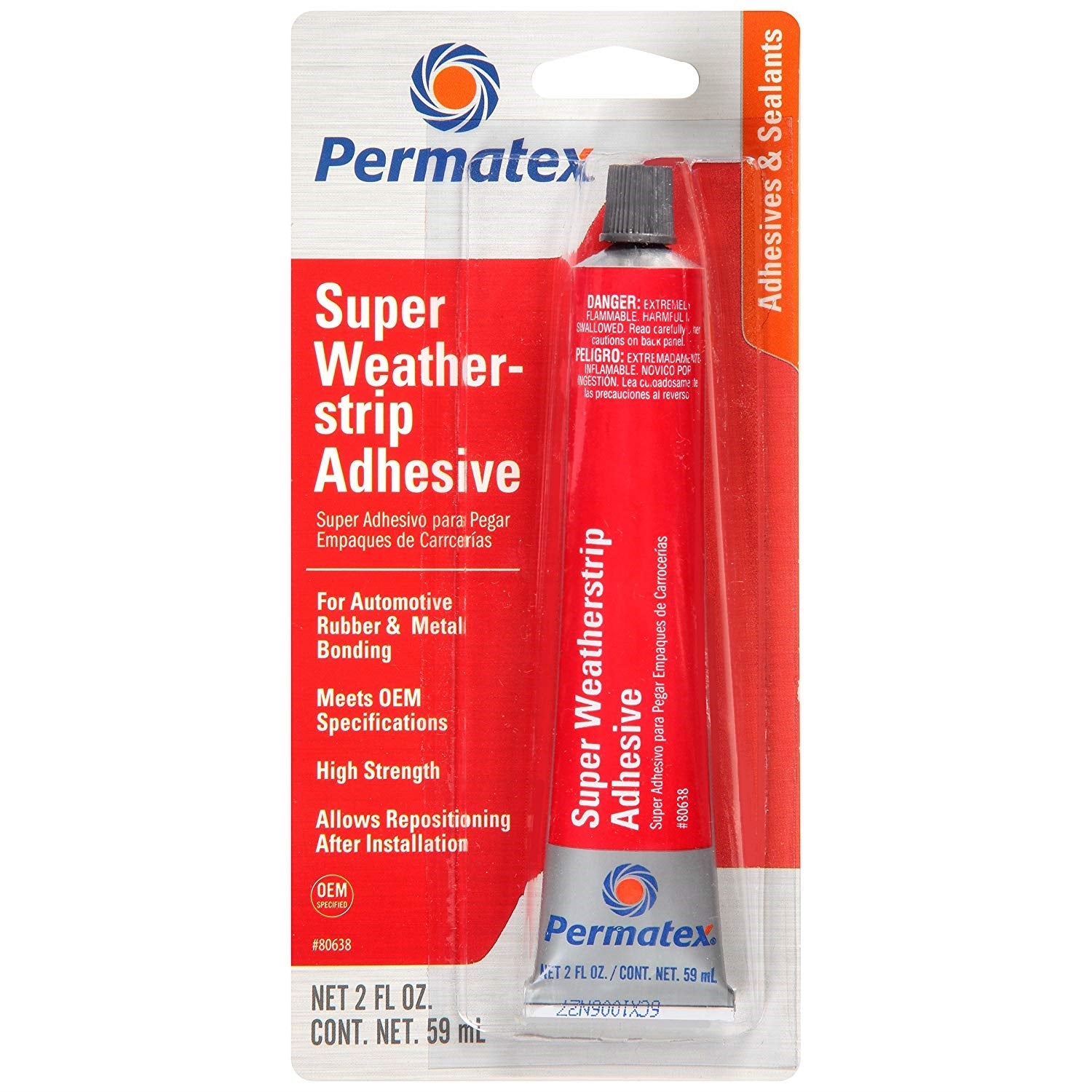 Permatex, Super Weatherstrip Adhesive, 2 oz.