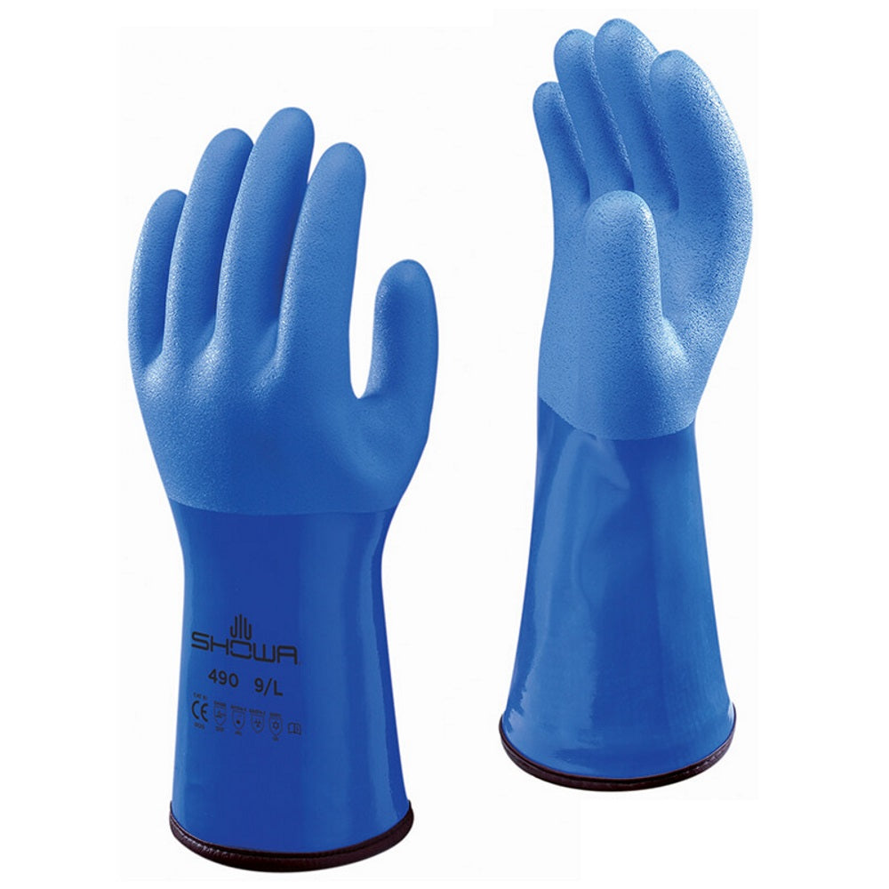 Showa Atlas 490 Triple Dipped PVC Gloves with Insulating Acrylic Fleece Liner