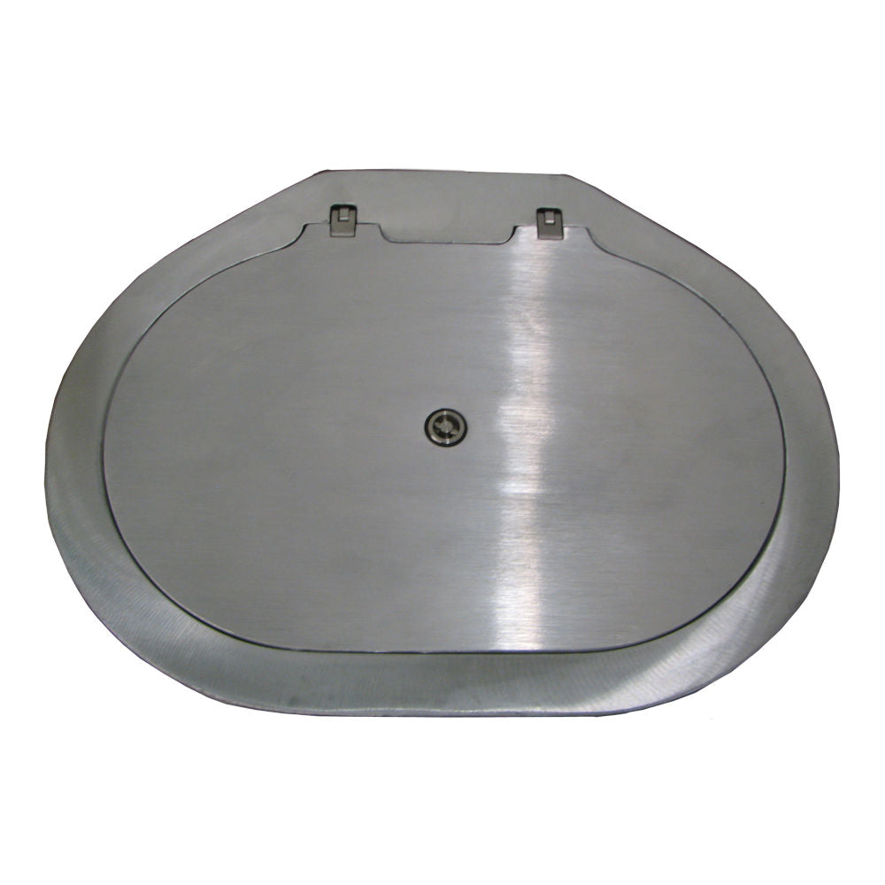 Freeman 15" x 24" Hinged Flat Top Alum Hatch with Detached Handle, Al Ring