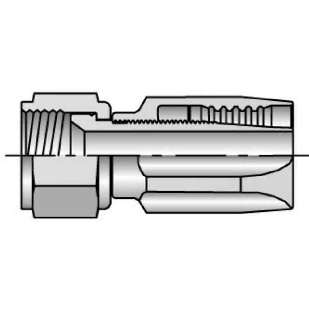 Field Attachable Shell & Nipple Female JIC 37° - Swivel - Straight, Brass