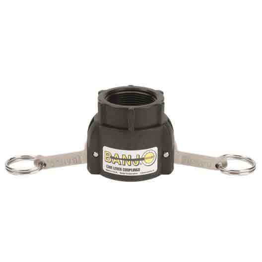 Banjo 1-1/2" Female Coupler and 1-1/2" Female Thread Poly Cam Lever Coupling