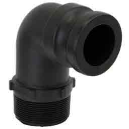 Banjo 200F90 Camlock Elbow 2" 90° Male Adapter and 2" Male Thread Poly