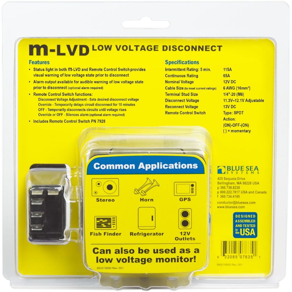 m-LVD Low Voltage Disconnect Battery Saver
