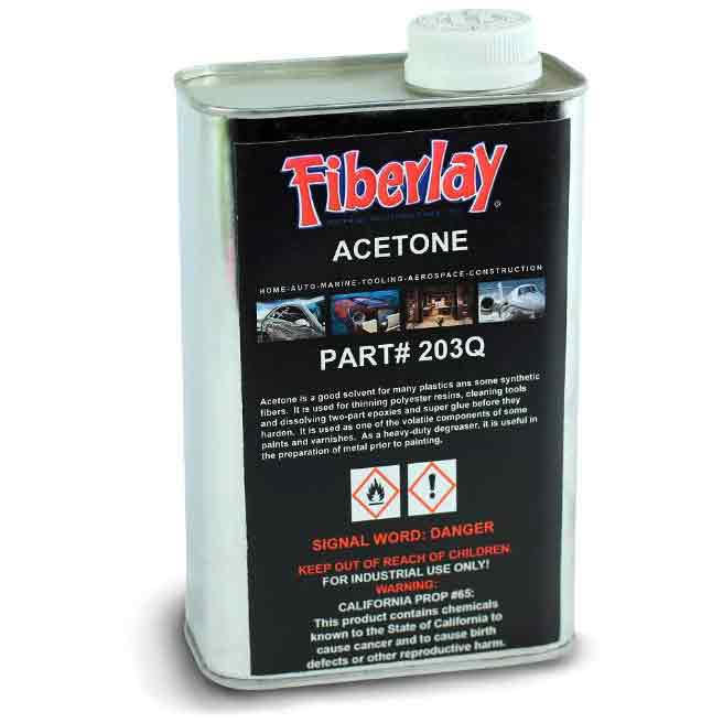 Fiberlay Acetone 1 Quart, Solvent