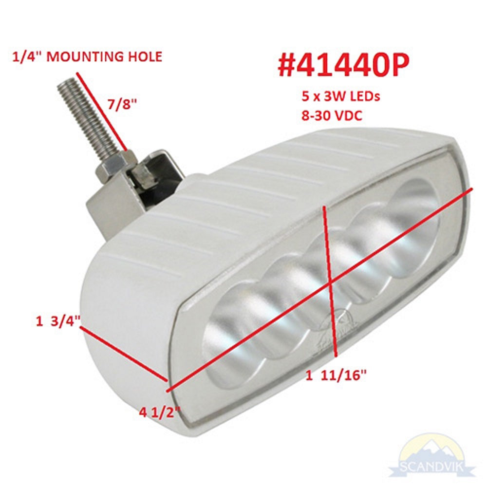 Scandvik 41440 Bracket Mount LED Spreader Light