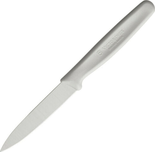 Paring Knife w/ 3 1/4" Blade, White Polypropylene Handle