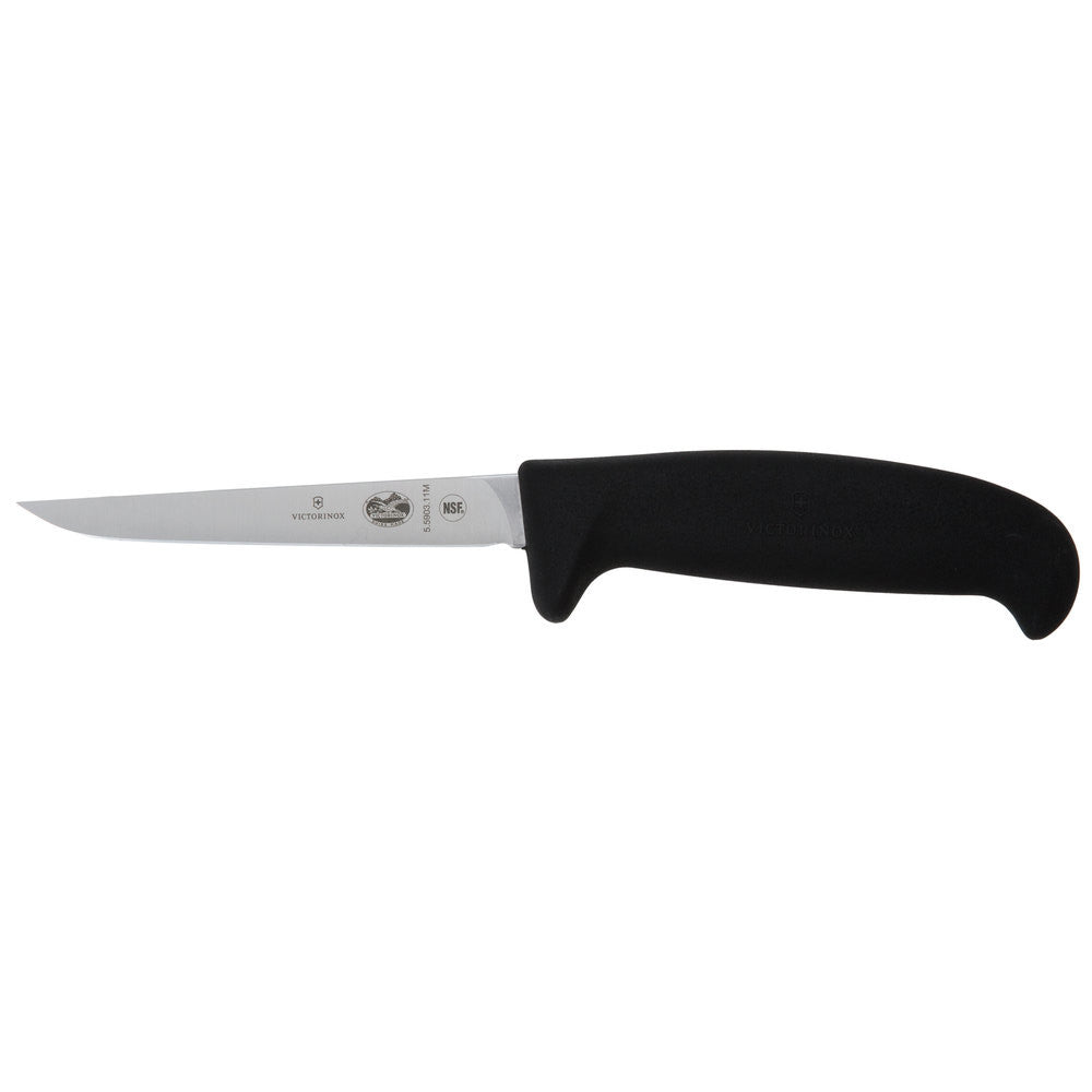 Boning Blade Knife, 4-1/2", Black Fibrox Professional Handle