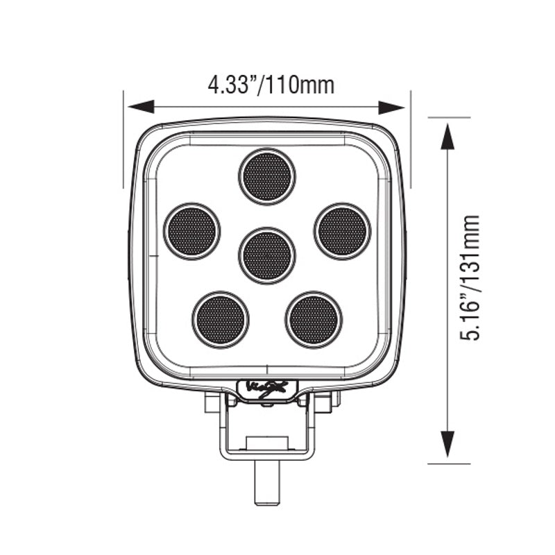 Vision-X VL Series Square 6-LED 30W with DT