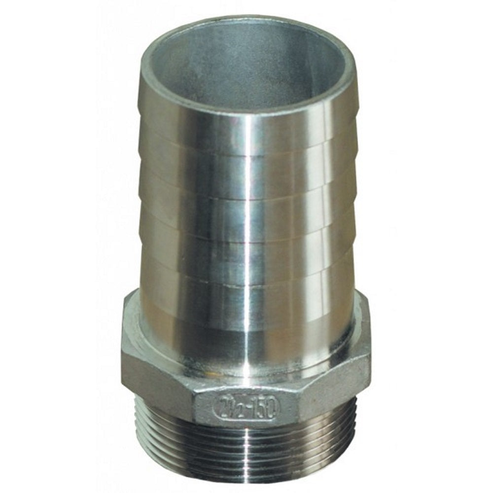 Groco 2-1/2" NPT Stainless Steel Pipe to Hose Fitting