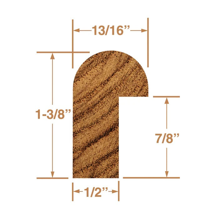 Whitecap Teak Edge Molding