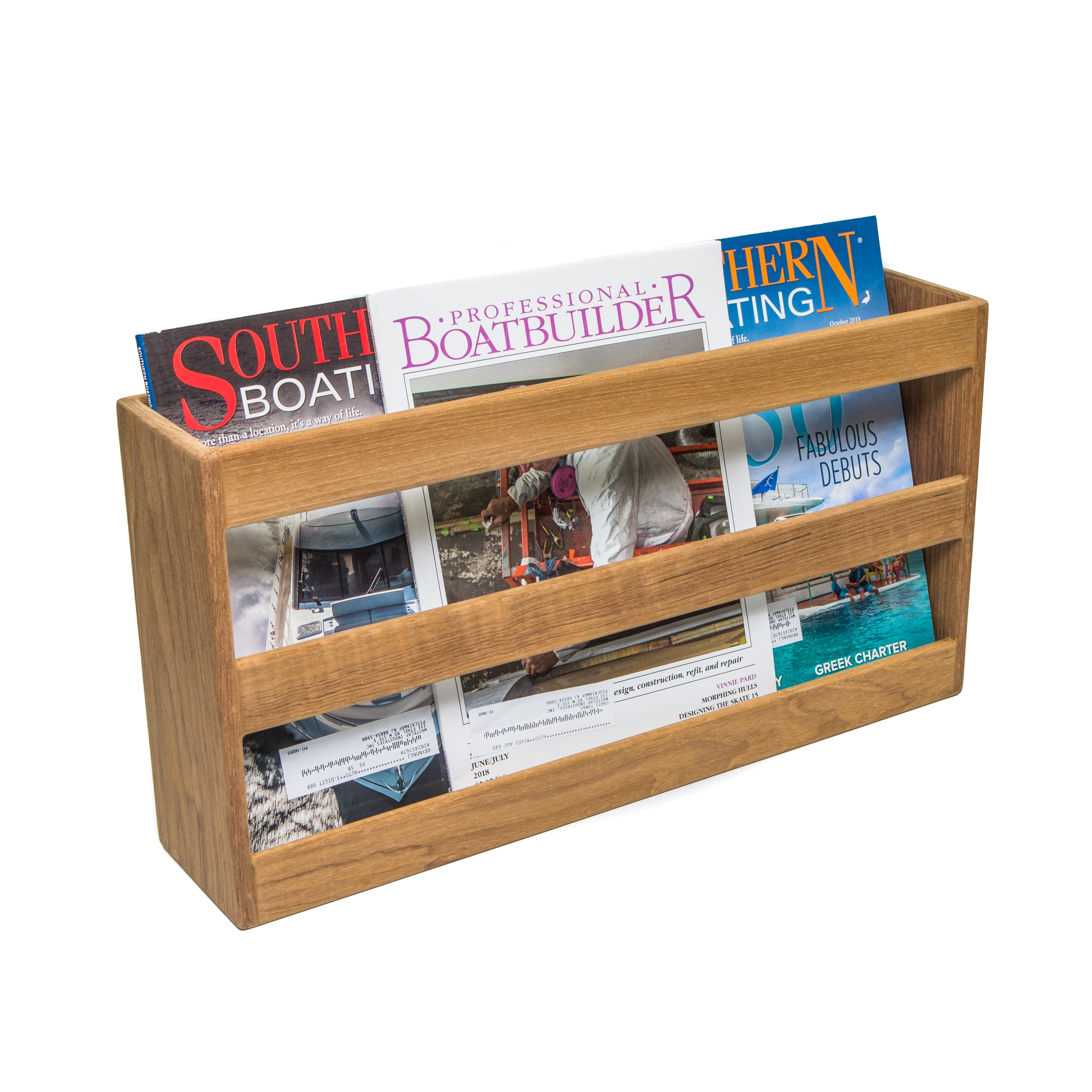 Teak Magazine Rack