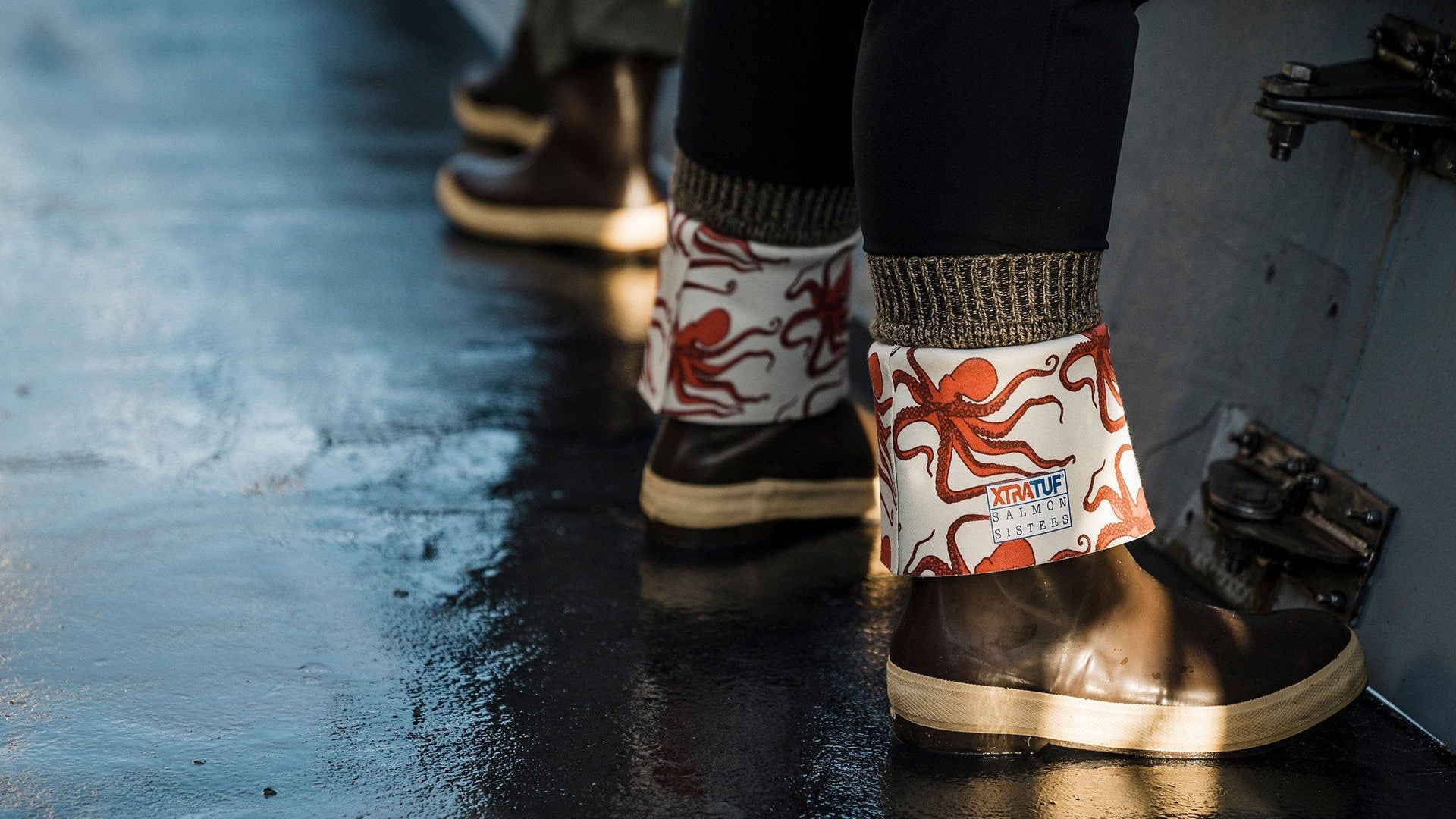 XtraTuf Women's 15" Legacy Boots w/ Salmon Sisters Octopus Print