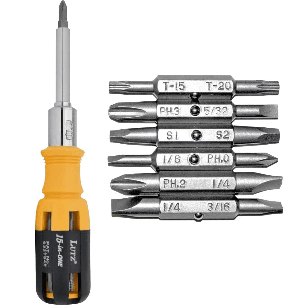 Lutz 15-in-1 Yellow Screwdriver