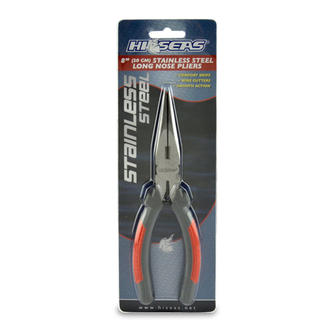 Long Nose Pliers, Hi-Seas 8" Stainless Steel