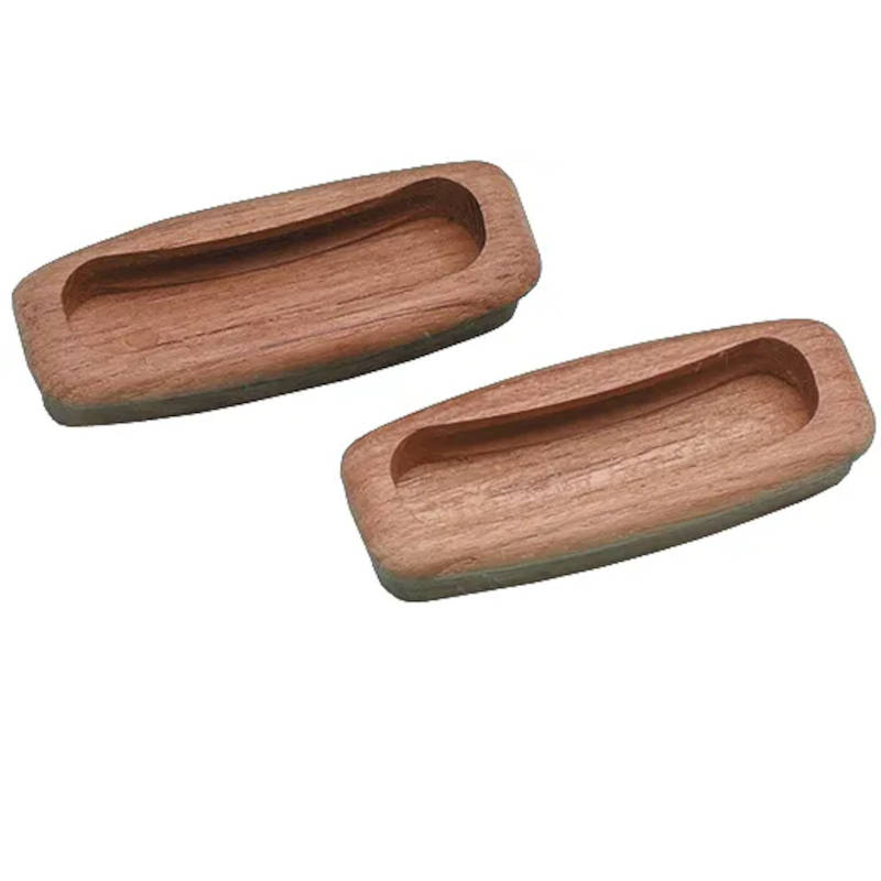 Teak Rectangular Drawer Pull, 3-1/4"