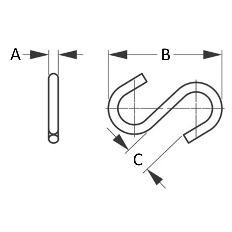 Sea-Dog Stainless Steel S-Hook