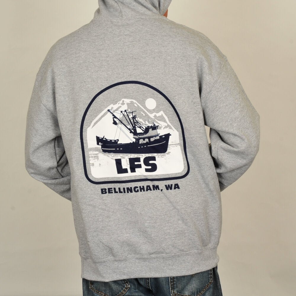 LFS, Bellingham Boat & Mountain Logo Sweatshirt, Long Sleeve, Pullover