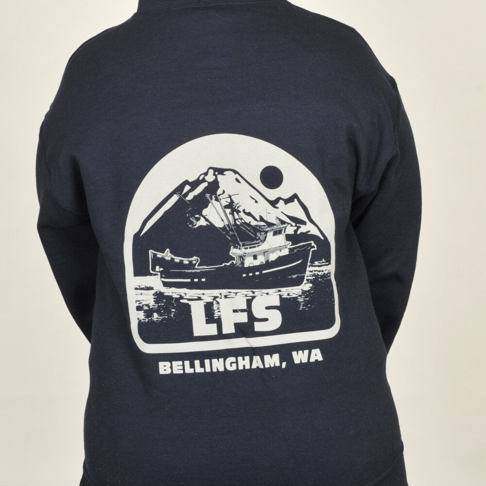 LFS, Bellingham Boat & Mountain Logo Sweatshirt, Long Sleeve, Pullover
